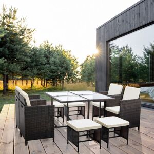 Ebern Designs Gjovalin Rattan Wicker 8 - Person Seating Group with Cushions Brown 8 Ebern Designs Gjovalin Rattan Wicker 8 - Person Seating Group with Cushions Brown 8