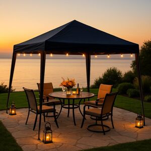 Dakota Fields Odakotah Easy Up Outdoor Garden 3m Gazebo Black 295cm W X 295cm D Dakota Fields Odakotah Easy Up Outdoor Garden 3m Gazebo Black 295cm W X 295cm D