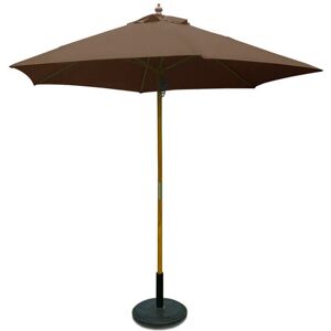 Dakota Fields 2.5m Round Wooden Parasolc (UV50+) Khaki 245cm H X 250cm W X 250cm D Dakota Fields 2.5m Round Wooden Parasolc (UV50+) Khaki 245cm H X 250cm W X 250cm D