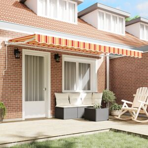 17 Stories Polyester Cover Retractable Patio Awning Multicolour Striped 380 cm W x 195 cm D 17 Stories Polyester Cover Retractable Patio Awning Multicolour Striped 380 cm W x 195 cm D
