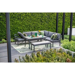 Latitude Run Audyn 7 Person Garden Lounge Dining Set with Cushions Grey 7 Latitude Run Audyn 7 Person Garden Lounge Dining Set with Cushions Grey 7