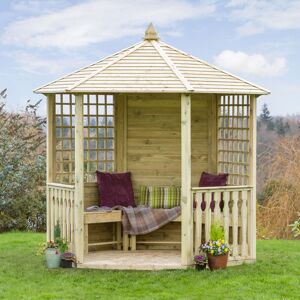 Dakota Fields Struthers 2.6m x 2.6m Solid Wood Patio Gazebo Natural 264cm W X 264cm D X 249.00cm H Dakota Fields Struthers 2.6m x 2.6m Solid Wood Patio Gazebo Natural 264cm W X 264cm D X 249.00cm H