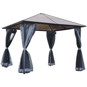 Dakota Fields Milanna 8m x 8m Steel Patio Gazebo Black 300cm W X 300cm D X 265cm H Dakota Fields Milanna 8m x 8m Steel Patio Gazebo Black 300cm W X 300cm D X 265cm H