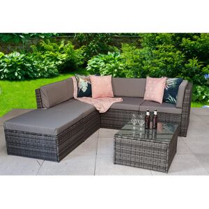 Dakota Fields Fatululik 4 Seater Rattan Corner Sofa Set Grey 4 Dakota Fields Fatululik 4 Seater Rattan Corner Sofa Set Grey 4