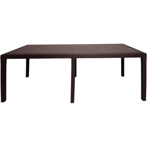 Dakota Fields Outdoor Table Roma, Rectangular Extendable Dining Table, Rattan Effect Garden Table, 150X90H72 Cm Brown 72cm H X 90cm W X 150cm L Dakota Fields Outdoor Table Roma, Rectangular Extendable Dining Table, Rattan Effect Garden Table, 150X90H72 Cm Brown 72cm H X 90cm W X 150cm L