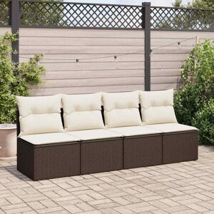 House of Hampton 2-Piece Garden Sofa Set with Cushions Poly Rattan Acacia Cream/Brown House of Hampton 2-Piece Garden Sofa Set with Cushions Poly Rattan Acacia Cream/Brown
