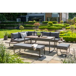 Ebern Designs Nabi - Billingford Corner Set with Cushions and Footrests Grey 43cm H x 73cm L x 73cm D Ebern Designs Nabi - Billingford Corner Set with Cushions and Footrests Grey 43cm H x 73cm L x 73cm D