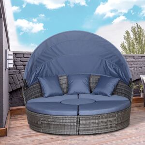 Latitude Run Hoffer 60Cm Wide Outdoor Garden Daybed with Cushions Grey 147cm H X 175cm W X 60cm D Latitude Run Hoffer 60Cm Wide Outdoor Garden Daybed with Cushions Grey 147cm H X 175cm W X 60cm D