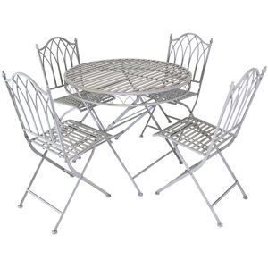 Rosalind Wheeler Anden Square 4- Person Table Set Grey 4 Rosalind Wheeler Anden Square 4- Person Table Set Grey 4