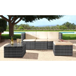 Dakota Fields Myah 4 Seater Rattan Corner Sofa Set Grey 4 Dakota Fields Myah 4 Seater Rattan Corner Sofa Set Grey 4