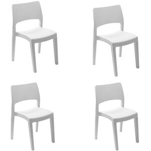 George Oliver White or Anthracite Modern Garden Plastic Chair Set Patio Outdoor Furniture White 82cm H X 50cm W X 51cm D George Oliver White or Anthracite Modern Garden Plastic Chair Set Patio Outdoor Furniture White 82cm H X 50cm W X 51cm D