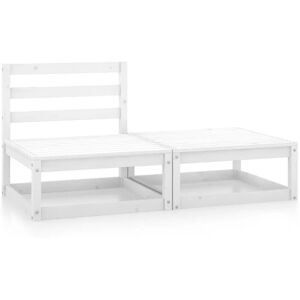 17 Stories 2 Piece Garden Lounge Set Honey Brown Solid Pinewood_Table White 17 Stories 2 Piece Garden Lounge Set Honey Brown Solid Pinewood_Table White