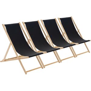 Harbour Housewares Folding Wooden Deck Chairs - Green Stripe Black 106cm H X 56cm W X 99cm D Harbour Housewares Folding Wooden Deck Chairs - Green Stripe Black 106cm H X 56cm W X 99cm D