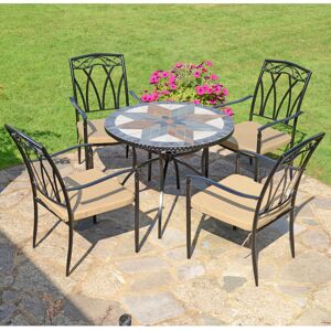 Rosalind Wheeler Montilla 4 Seater Dining Set with Cushions Green, brown 4 Rosalind Wheeler Montilla 4 Seater Dining Set with Cushions Green, brown 4