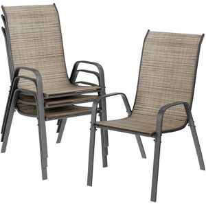 17 Stories Garden Chairs, Stackable Camping Chair, High-Backed Patio Chair, Textilene Steel Frame For Gardens, Courtyards, Balconies, Restaurants, 150 Kg Maximum Brown 93cm H X 54cm W X 69cm D 17 Stories Garden Chairs, Stackable Camping Chair, High-Backed Patio Chair, Textilene Steel Frame For Gardens, Courtyards, Balconies, Restaurants, 150 Kg Maximum Brown 93cm H X 54cm W X 69cm D