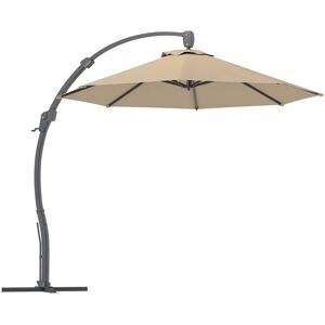 Dakota Fields 294cm Parasol Brown 280cm H X 294cm W X 294cm D Dakota Fields 294cm Parasol Brown 280cm H X 294cm W X 294cm D