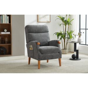 Fjørde & Co Faro Fireside Chair Grey Polyester Blend 109cm H X 70cm W X 82cm D Fjørde & Co Faro Fireside Chair Grey Polyester Blend 109cm H X 70cm W X 82cm D