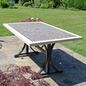 Rosalind Wheeler WILMINGTON Garden Stone Mosaic Table Beige/Gold/Dark Brown Rosalind Wheeler WILMINGTON Garden Stone Mosaic Table Beige/Gold/Dark Brown