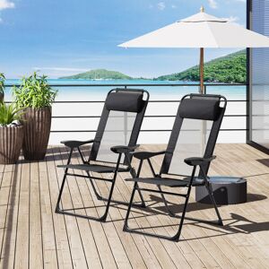 Dakota Fields Andryc Reclining Beach Chair Black 109cm H X 70cm W X 62cm D Dakota Fields Andryc Reclining Beach Chair Black 109cm H X 70cm W X 62cm D