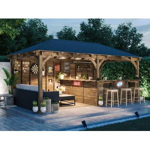 Dunster House Garden Bar with Solid Wood Outer Material Brown 304cm H X 604cm W X 304cm D Dunster House Garden Bar with Solid Wood Outer Material Brown 304cm H X 604cm W X 304cm D