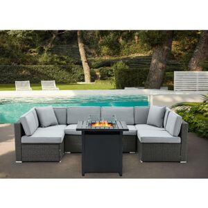 Latitude Run Bonnitta Wicker 6 - Person Garden Lounge Set with Cushions Grey 6 Latitude Run Bonnitta Wicker 6 - Person Garden Lounge Set with Cushions Grey 6