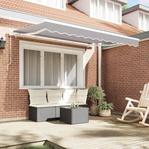 17 Stories Polyester Cover Retractable Patio Awning Light Grey 330 cm W x 245 cm D 17 Stories Polyester Cover Retractable Patio Awning Light Grey 330 cm W x 245 cm D