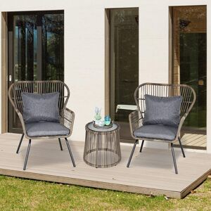 Sol 27 Outdoor Aalijah 2 Seater Bistro Set Grey 2 Sol 27 Outdoor Aalijah 2 Seater Bistro Set Grey 2
