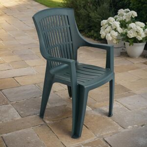 Ebern Designs Stack Garden Chair Green 91cm H X 55cm W X 56cm D Ebern Designs Stack Garden Chair Green 91cm H X 55cm W X 56cm D