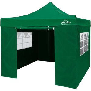 Dellonda Premium 2m x 2m Steel Pop-Up Gazebo Dark Green 200cm W X 200cm D Dellonda Premium 2m x 2m Steel Pop-Up Gazebo Dark Green 200cm W X 200cm D