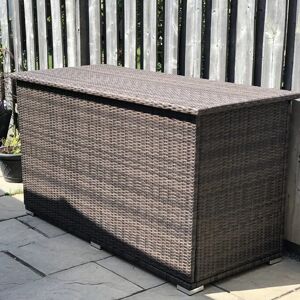 WFX Utility 1000 L Rattan Garden Storage Box brown 95.0 H x 170.0 W x 77.0 D cm