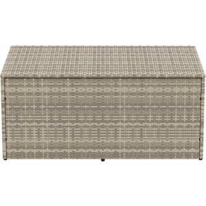 Latitude Run Garden Storage Box 110X50x58 Cm Poly Rattan Light Grey 58cm H X 110cm W X 50cm D Latitude Run Garden Storage Box 110X50x58 Cm Poly Rattan Light Grey 58cm H X 110cm W X 50cm D