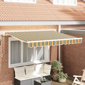 17 Stories Polyester Cover Retractable Patio Awning Green/Yellow Striped 280 cm W x 245 cm D 17 Stories Polyester Cover Retractable Patio Awning Green/Yellow Striped 280 cm W x 245 cm D