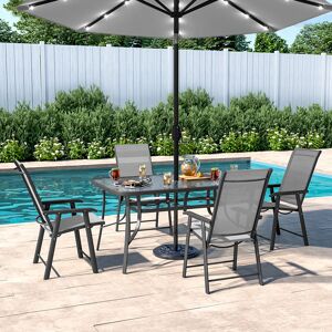 Rosalind Wheeler Aamorah 4 Seater Dining Set Grey 4 Rosalind Wheeler Aamorah 4 Seater Dining Set Grey 4