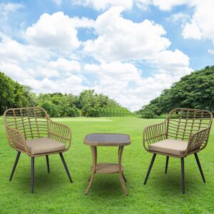 17 Stories Bonhara Square 3 - Piece 2 - Person 50Cm L Outdoor Bistro Set Natural 2 17 Stories Bonhara Square 3 - Piece 2 - Person 50Cm L Outdoor Bistro Set Natural 2