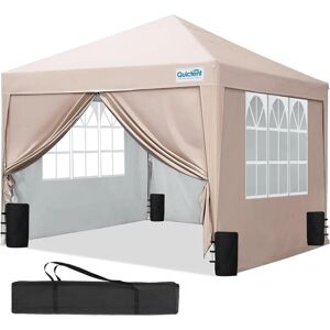 17 Stories 3x3m (10x10ft) Pop Up Canopy Gazebo with Removable Sidewalls, Adjustable Height Event Shelter Beige 17 Stories 3x3m (10x10ft) Pop Up Canopy Gazebo with Removable Sidewalls, Adjustable Height Event Shelter Beige