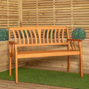 ClassicLiving Kapalua 2 Seater Outdoor Wooden Garden Bench Brown 87cm H X 121cm W X 56cm D ClassicLiving Kapalua 2 Seater Outdoor Wooden Garden Bench Brown 87cm H X 121cm W X 56cm D
