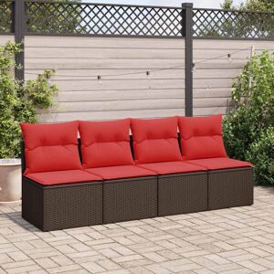 17 Stories 2 Piece Garden Sofa Set With Cushions Brown Poly Rattan Acacia Red/Brown 2 17 Stories 2 Piece Garden Sofa Set With Cushions Brown Poly Rattan Acacia Red/Brown 2