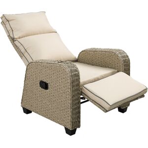 Breakwater Bay Essence Recliner Patio Chair With Cushion Beige 103cm H X 76cm W X 89cm D Breakwater Bay Essence Recliner Patio Chair With Cushion Beige 103cm H X 76cm W X 89cm D