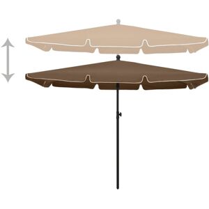 Freeport Park Jaxxon 2.1m x 1.4m Rectangular Traditional Parasol Taupe 238cm H X 210cm W X 140cm D Freeport Park Jaxxon 2.1m x 1.4m Rectangular Traditional Parasol Taupe 238cm H X 210cm W X 140cm D