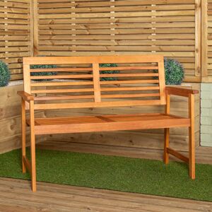 ClassicLiving Waimea 2 Seater Outdoor Wooden Garden Bench Brown 88cm H X 122cm W X 55cm D ClassicLiving Waimea 2 Seater Outdoor Wooden Garden Bench Brown 88cm H X 122cm W X 55cm D