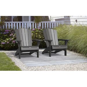 Keter Everest Adirondack Outdoor Garden Furniture Chair Grey 98cm H X 81cm W X 93cm D Keter Everest Adirondack Outdoor Garden Furniture Chair Grey 98cm H X 81cm W X 93cm D