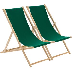 Harbour Housewares Folding Wooden Deck Chairs - Black Green 106cm H X 56cm W X 99cm D Harbour Housewares Folding Wooden Deck Chairs - Black Green 106cm H X 56cm W X 99cm D