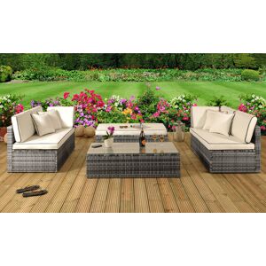 Dakota Fields Marianna 8 Seater Rattan Corner Sofa Set Grey 8 Dakota Fields Marianna 8 Seater Rattan Corner Sofa Set Grey 8