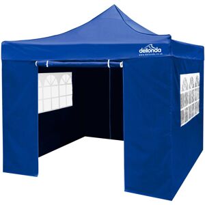 Dellonda Premium 2m x 2m Steel Pop-Up Gazebo Blue 200cm W X 200cm D Dellonda Premium 2m x 2m Steel Pop-Up Gazebo Blue 200cm W X 200cm D