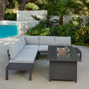 Latitude Run Almarosa 5 - Person Garden Lounge Set with Cushions Grey 5 Latitude Run Almarosa 5 - Person Garden Lounge Set with Cushions Grey 5