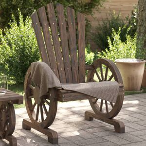 House of Hampton Garden Adirondack Chair Solid Wood Fir Dark Brown 99cm H X 63cm W X 62cm D House of Hampton Garden Adirondack Chair Solid Wood Fir Dark Brown 99cm H X 63cm W X 62cm D