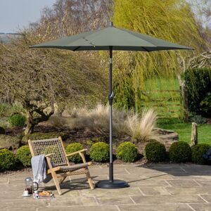 Sol 27 Outdoor Hatten Riva Traditional Round Parasol Olive 232cm H x 250cm W x 250cm D Sol 27 Outdoor Hatten Riva Traditional Round Parasol Olive 232cm H x 250cm W x 250cm D