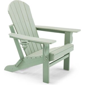 VonHaus Grey Folding Adirondack Chair Green 94.3cm H X 74.8cm W X 81.5cm D VonHaus Grey Folding Adirondack Chair Green 94.3cm H X 74.8cm W X 81.5cm D