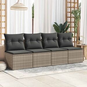 House of Hampton 2-Piece Garden Sofa Set with Cushions Poly Rattan Acacia Dark Grey/Dark Grey House of Hampton 2-Piece Garden Sofa Set with Cushions Poly Rattan Acacia Dark Grey/Dark Grey