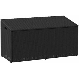 Latitude Run Garden Storage Box 110X50x58 Cm Poly Rattan Black 58cm H X 110cm W X 50cm D Latitude Run Garden Storage Box 110X50x58 Cm Poly Rattan Black 58cm H X 110cm W X 50cm D